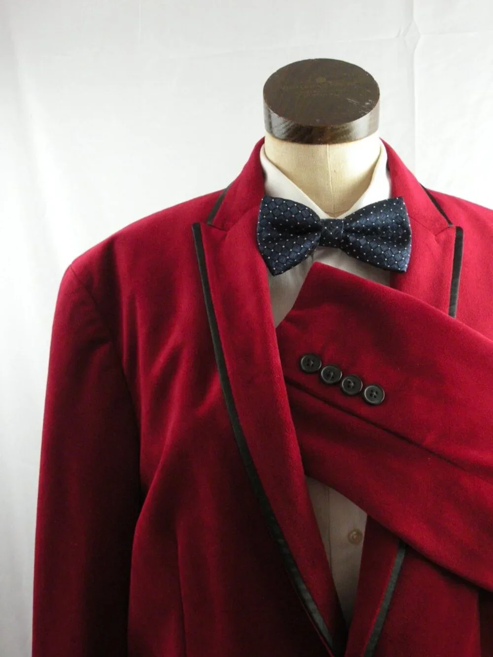 INC Red Velvet Sport Coat Smoking Jacket Blazer L 44
